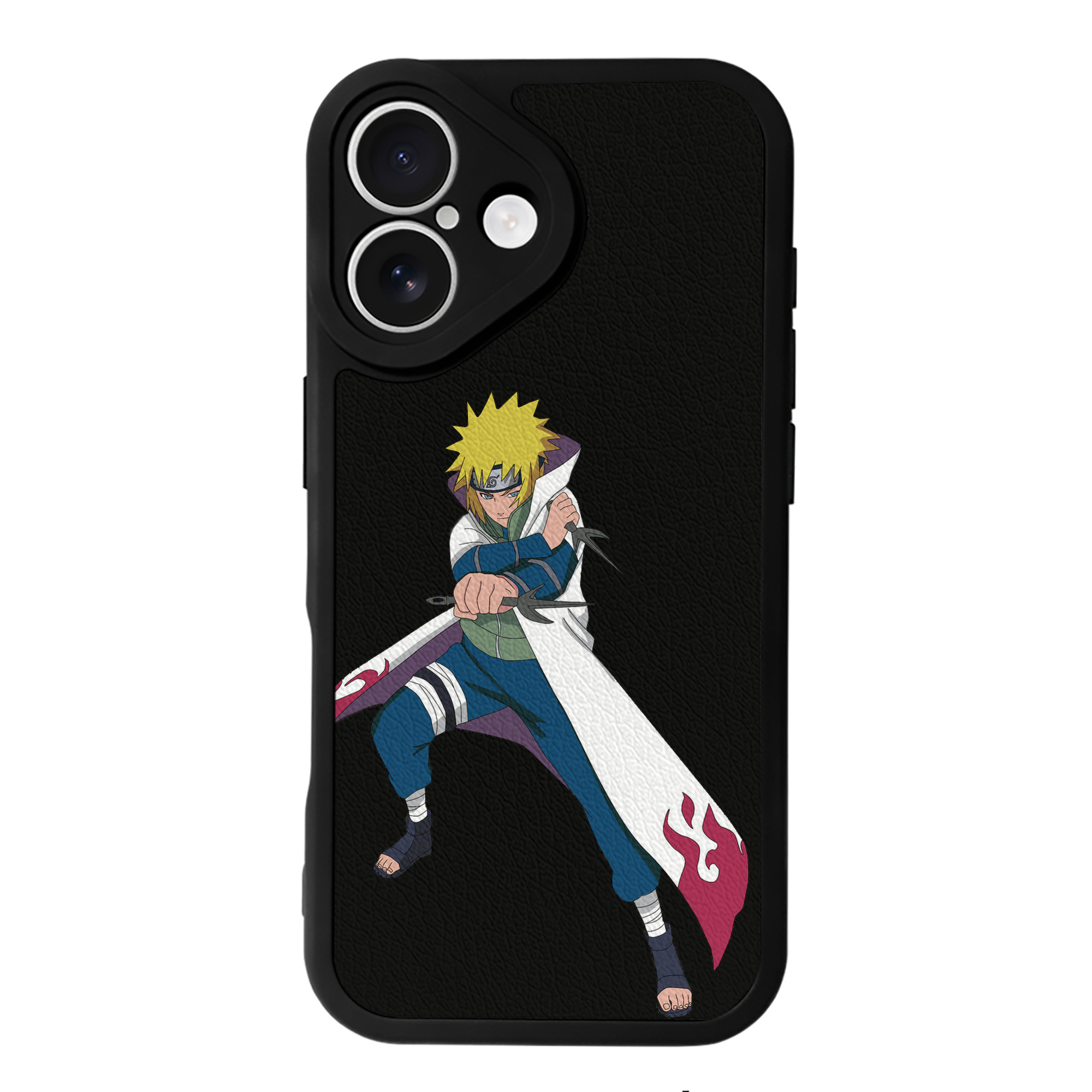 （画像用） NARUTO -ナルト- 波風 ミナト Namikaze Minato 【iPhone 16シリーズ対応】シリコンスマホケース（レザー調） 材質：シリコン